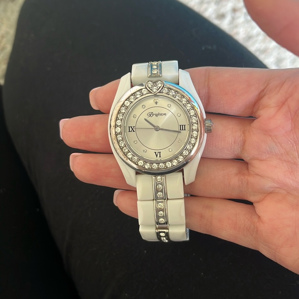 Brighton white ceramic watch